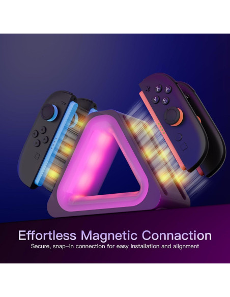 Dock de Carga Rápida Hosanwell para Joy-Con Switch 2 - 4 Controladores