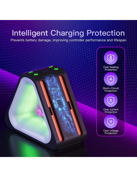 Dock de Carga Rápida Hosanwell para Joy-Con Switch 2 - 4 Controladores