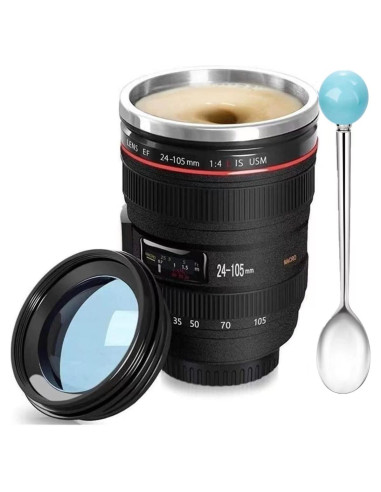 Taza de café Chasing Y en forma de lente de cámara 350ml