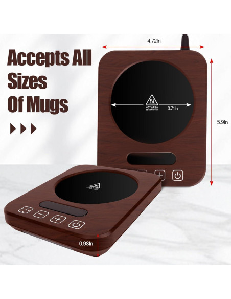 Calentador de Tazas de Café Hobychild 9 Temperaturas 13.2 cm