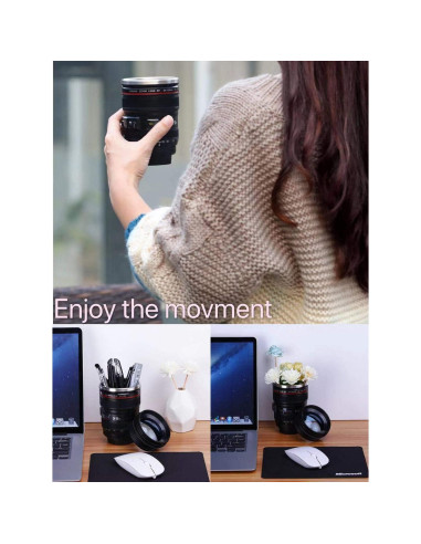 Taza de café Chasing Y en forma de lente de cámara 350ml