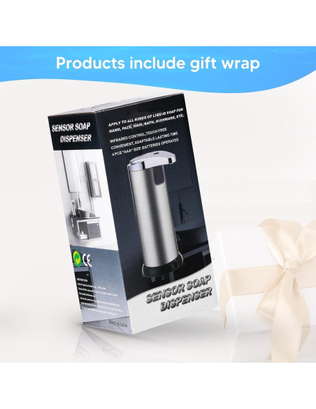 Dispensador de Jabón Automático Bensbl 2 Pcs Acero Inoxidable