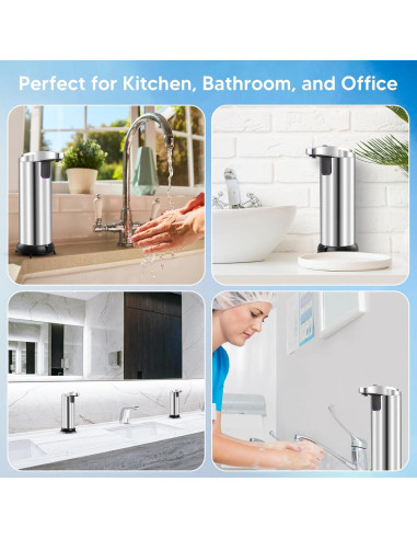 Dispensador de Jabón Automático Bensbl 2 Pcs Acero Inoxidable