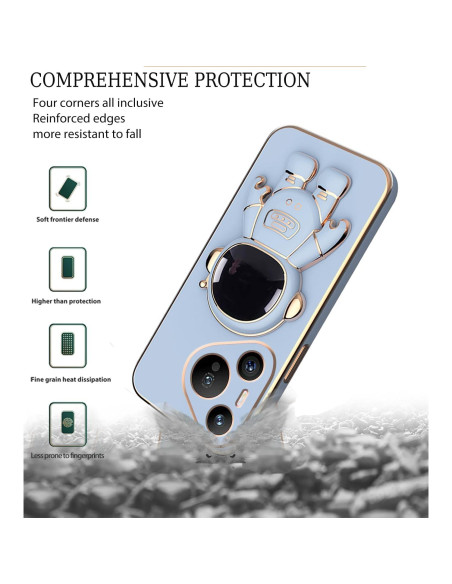Funda Huawei Pura 70 Pro con Soporte Oculto Astronauta Azul Funda Huawei Pura 70 Pro con Soporte Oculto Astronauta Azul
