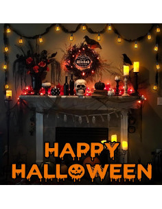 Luces de Cadena Solares Halloween Jnaurb 6.4m 10 Bombillas LED 2