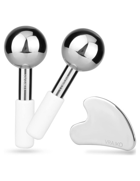 Set de Globos de Hielo y Gua Sha VRAIKO para Facial