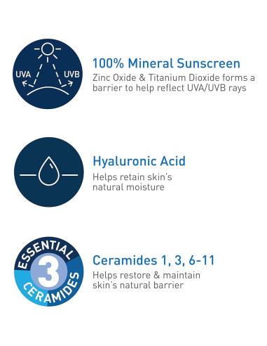 CeraVe Protector Solar Mineral SPF 50 142 g - Hidratante