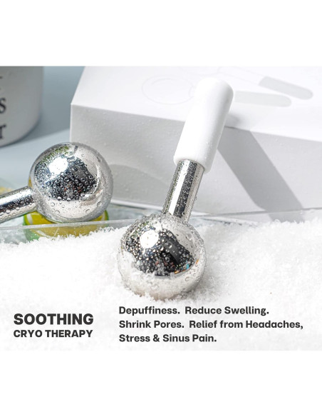 Set de Globos de Hielo y Gua Sha VRAIKO para Facial