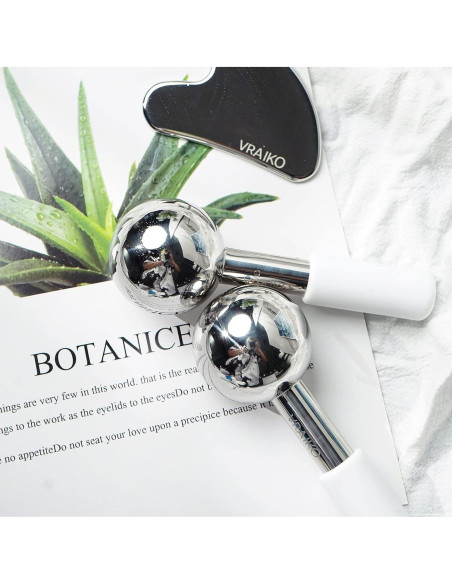 Set de Globos de Hielo y Gua Sha VRAIKO para Facial