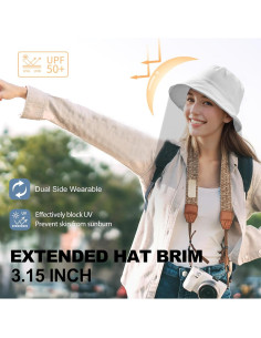 Sombrero de Cubo Sukeen Reversible Ligero para Hombre y Mujer 2