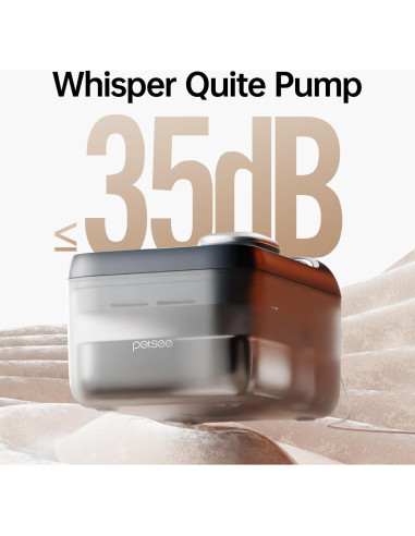 Fuente de Agua Automática PETSEE 4.5L Acero Inoxidable Gris