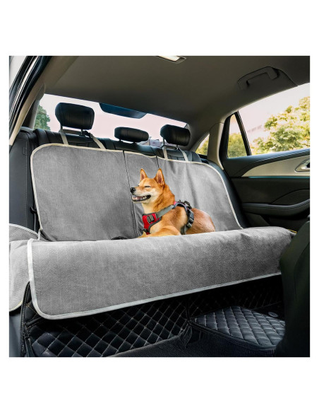 Funda de Asiento para Perros FUNNY FUZZY Gris Impermeable 135x46 cm