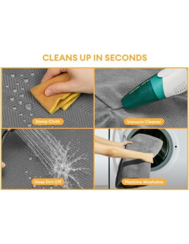 Funda de Asiento para Perros FUNNY FUZZY Gris Impermeable 135x46 cm