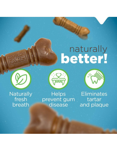 Golosinas Dentales Naturales para Perros Natural Farm Mini 66 Cuentas