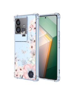 Funda Protectora Vivo IQOO 11/11S Floral Rosa Antigolpes