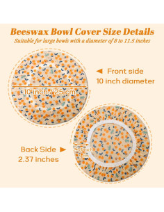 Cubiertas de Tazón Reutilizables OHIYO 30.48 cm Cera de Abeja 2