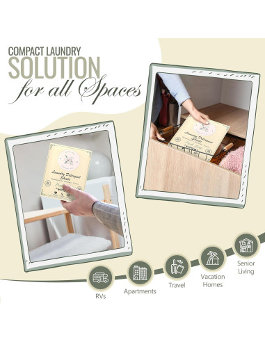 Hojas de detergente ecológicas Wash Day 64 unidades aroma fresco