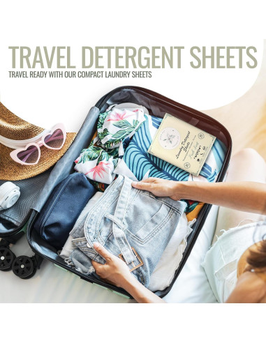 Hojas de detergente ecológicas Wash Day 64 unidades aroma fresco