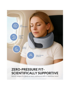 Almohada de Viaje Artelse TNP-01 Espuma Viscoelástica Gris 2