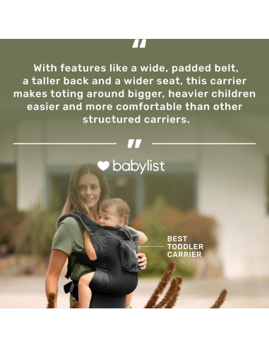 Portabebés Ergonómico LILLEbaby CarryOn Airflow Negro 9.1-27.2 kg