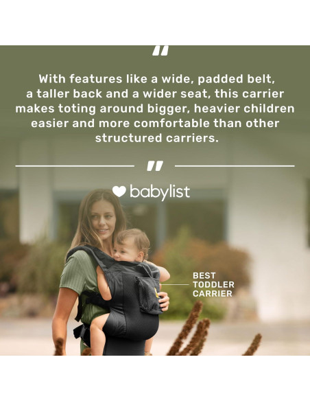 Portabebés Ergonómico LILLEbaby CarryOn Airflow Negro 9.1-27.2 kg