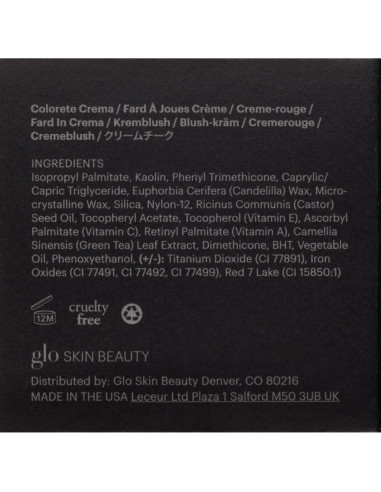 Crema Rubor Glo Skin Beauty Primeramor 28g - Fórmula Cremosa