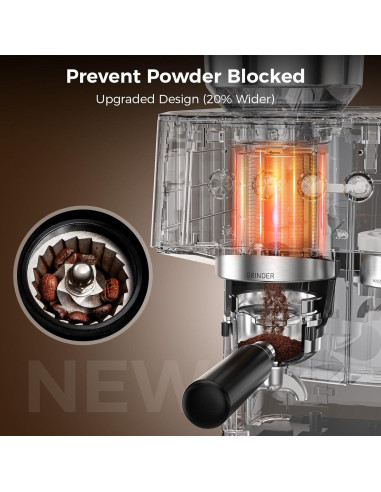 Máquina de Espresso COWSAR 20 Bar con Molinillo y Vapor