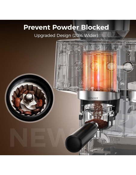 Máquina de Espresso COWSAR 20 Bar con Molinillo y Vapor