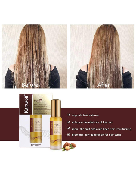 Conjunto Karseell Champú y Acondicionador 200ml + Mascarilla 500ml + Aceite Argán 50ml