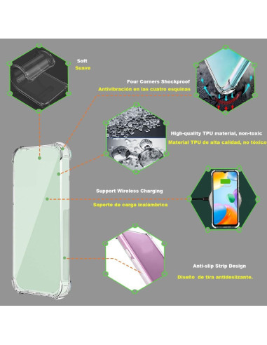 Funda TPU Transparente USTIYA para VIVO Y72 5G y iQOO Z3