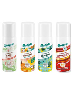 Champú Seco Batiste Mini 4 Pack - Original, Tropical, Desnudo, Voluminizador