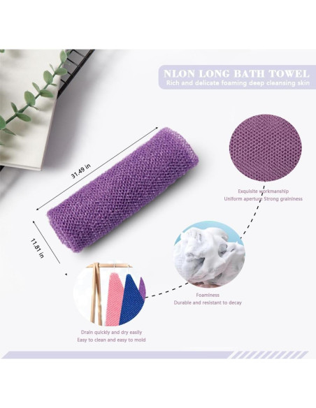 Set de Esponjas Exfoliantes de Baño BOYYJING - 5 Piezas