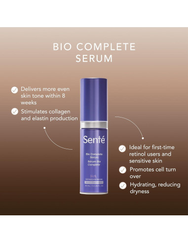 Suero de Retinoides Bio Senté 29.57 ml para Piel Sensible