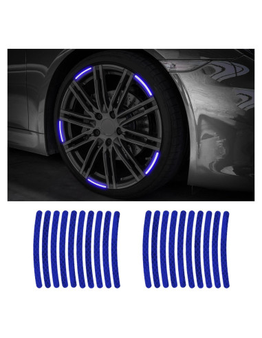 20 Calcomanías Reflectantes PACLVIO para Ruedas de Automóvil