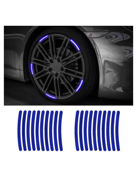 20 Calcomanías Reflectantes PACLVIO para Ruedas de Automóvil