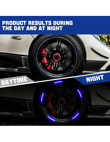 20 Calcomanías Reflectantes PACLVIO para Ruedas de Automóvil