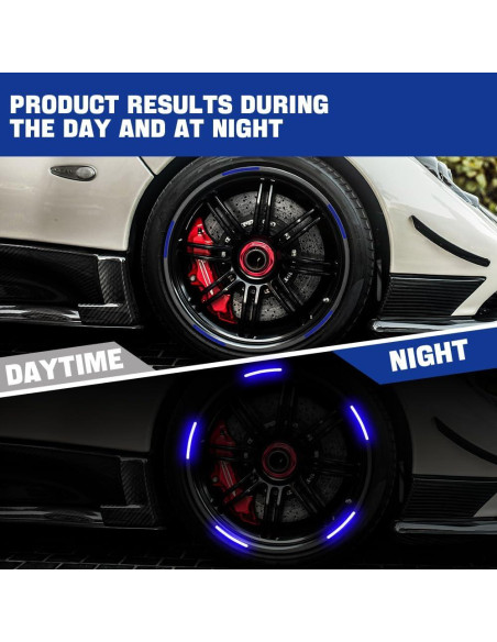20 Calcomanías Reflectantes PACLVIO para Ruedas de Automóvil