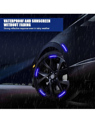 20 Calcomanías Reflectantes PACLVIO para Ruedas de Automóvil