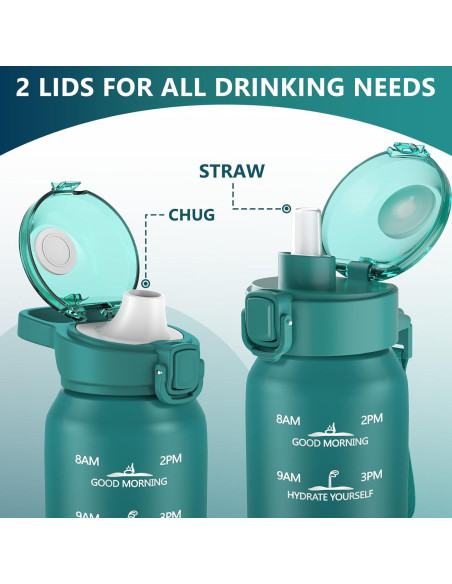 Botella de Agua Aislada SLUXKE 24oz Acero Inoxidable Azul