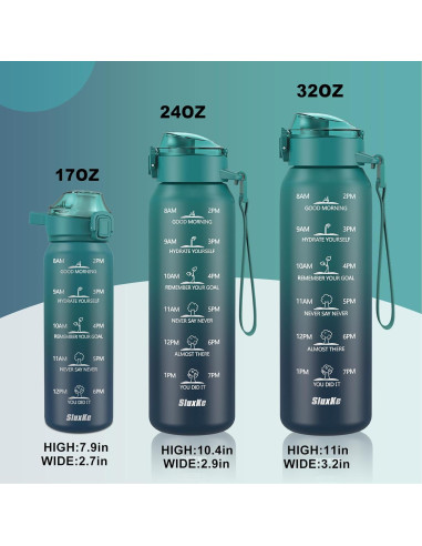 Botella de Agua Aislada SLUXKE 24oz Acero Inoxidable Azul