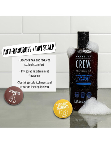 Champú Anticaspa American Crew 248 ml - Cuero Cabelludo Seco
