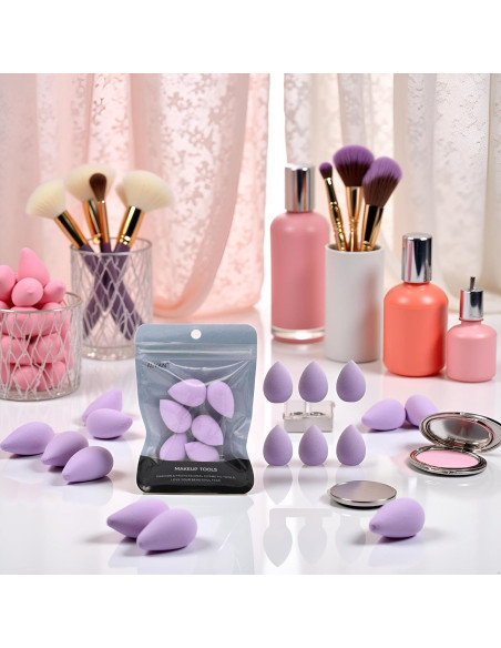 Set de 4 Esponjas de Maquillaje Mini Moradas Jinshining