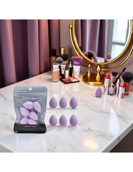 Set de 4 Esponjas de Maquillaje Mini Moradas Jinshining