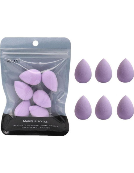 Set de 4 Esponjas de Maquillaje Mini Moradas Jinshining