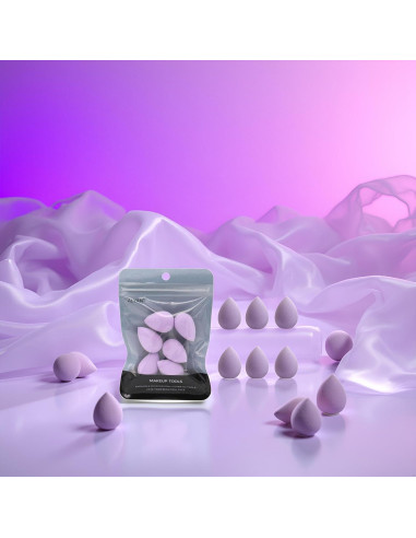 Set de 4 Esponjas de Maquillaje Mini Moradas Jinshining