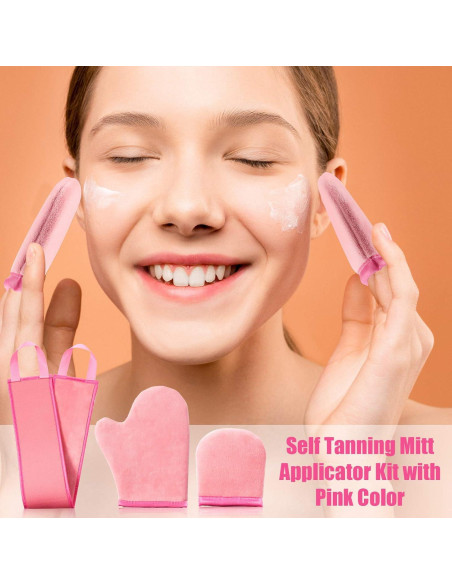 Kit de Aplicadores de Autobronceador Boao 5 Piezas Rosa