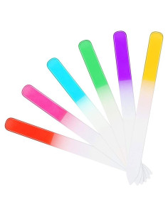 6 Limas de Uñas de Vidrio LPOne con Funda Protectora 14x1cm