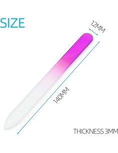 6 Limas de Uñas de Vidrio LPOne con Funda Protectora 14x1cm 2
