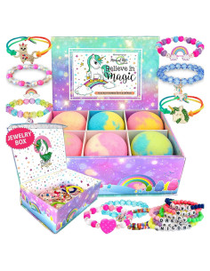 Bombas de Baño Unicornio Mineral Me - 6 Piezas con Joyería