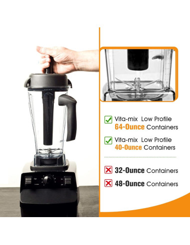Prensador para Licuadora Vitamix DRELD 64oz y 40oz Perfil Bajo
